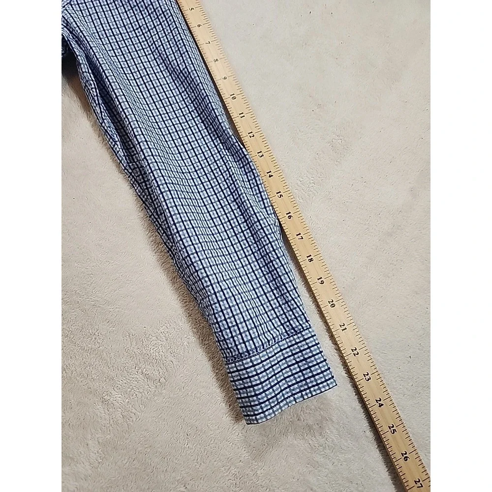 Ralph Lauren Boys‎ Nautica Seersucker Long Sleeve Button Down Shirt, Navy  Large